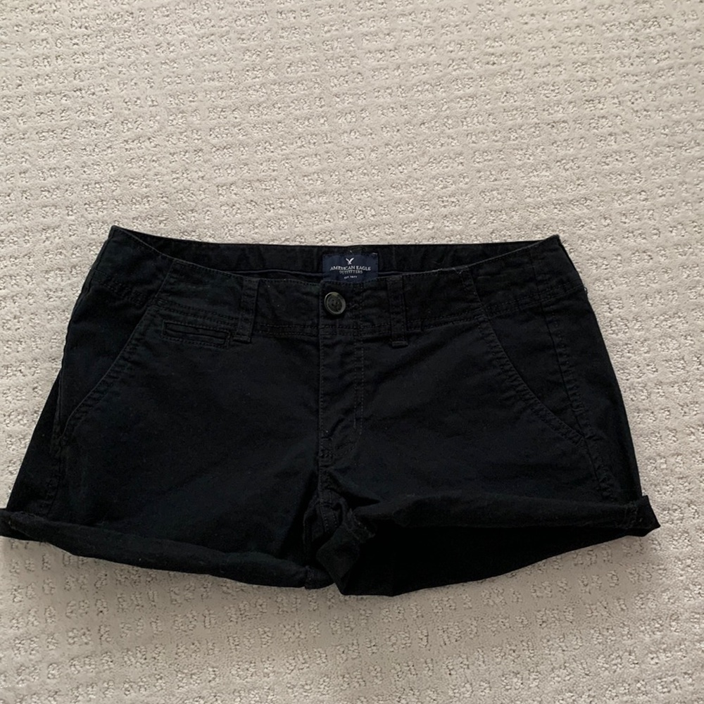 AE black shortie shorts